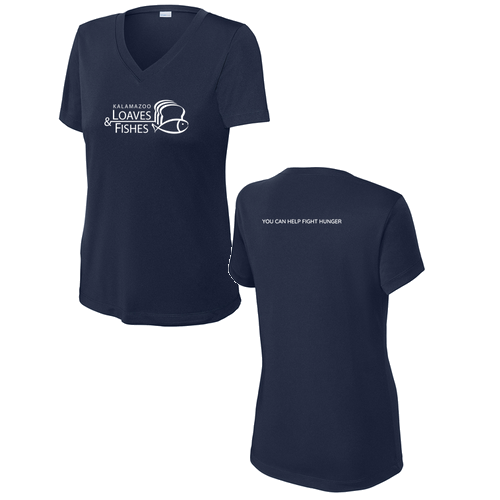 Sport-Tek Ladies Competitor V-Neck Tee -- True Navy