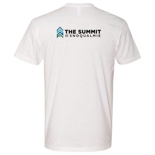 The Summit at Snoqualmie Logo 2 Full color -- Short Sleeve White