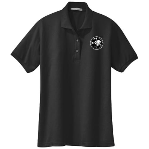 Port Authority Ladies Silk Touch Sport Shirt. -- Black