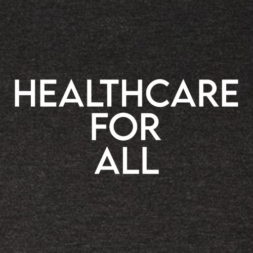 Mens/Unisex Next Level Soft Fitted Triblend Tee -- Vintage Black, Healthcare for All