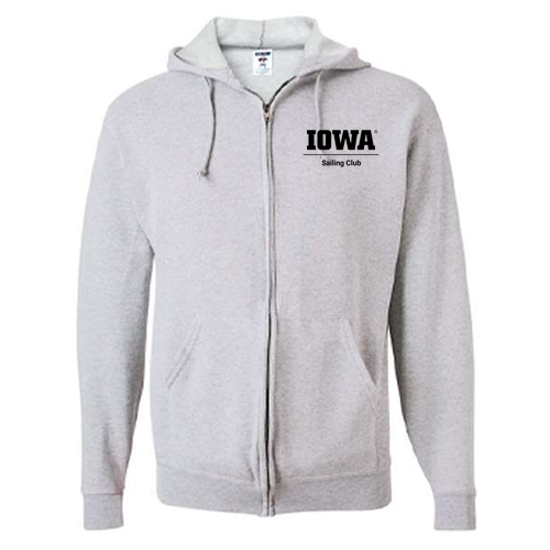 Jerzees Full Zip Hooded Sweatshirt -- Ash