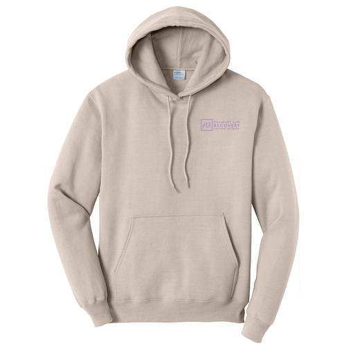 Port and Company Core Fleece Pullover Hooded Sweatshirt -- Light Sand