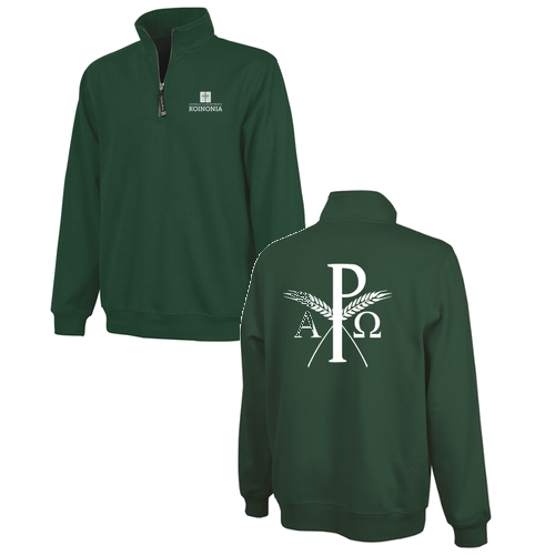 Charles River Crosswind Quarter Zip Sweatshirt -- Forest
