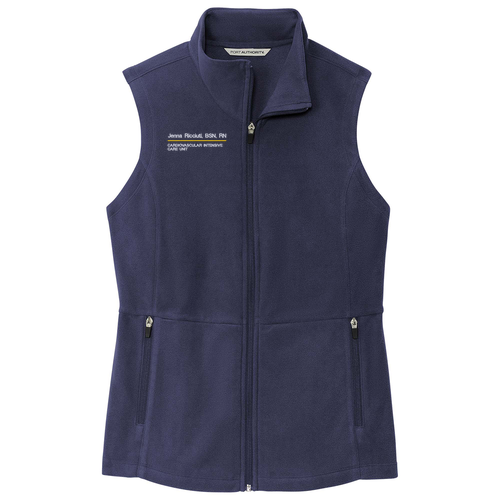 Port Authority Ladies Accord Microfleece Vest L152 -- Navy