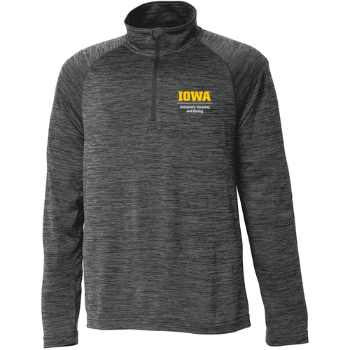 Charles River Mens Space Dye Performance Pullover -- Black