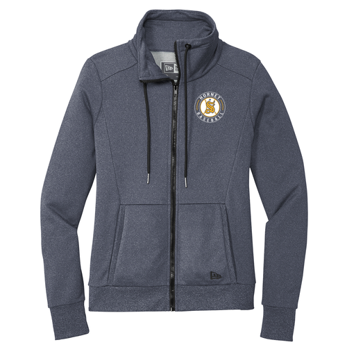 New Era Ladies Performance Terry Full-Zip Cowl -- True Navy Heather