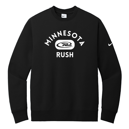 Nike Club Fleece Sleeve Swoosh Crew -- Black