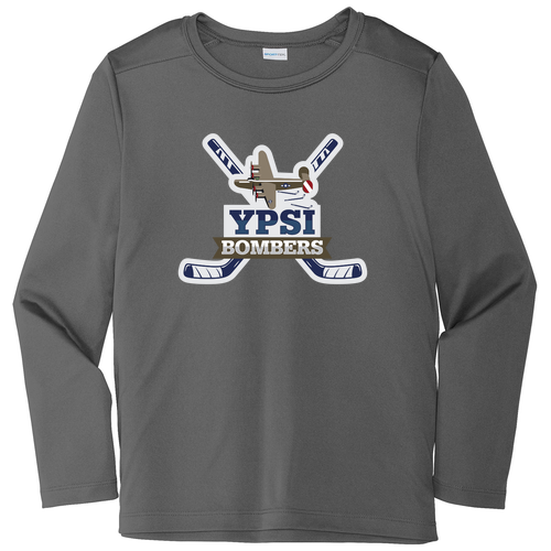 Youth Performance Long Sleeve Dark Grey Shirt