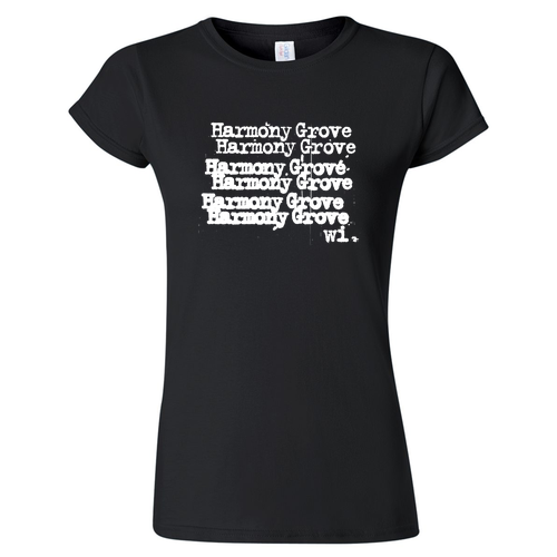 Gildan Ladies Fashion Fit T-Shirt -- Black