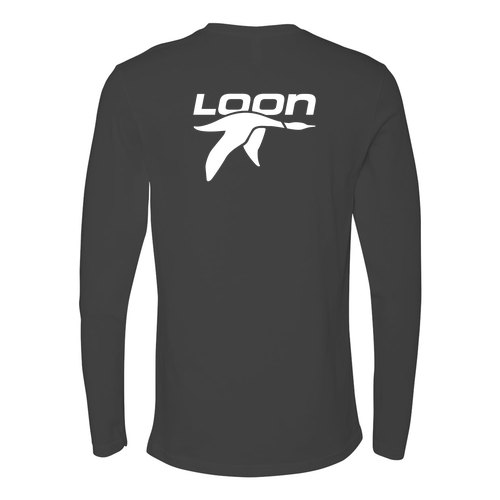 Loon Logo 2 White Ink -- Long Sleeve Heavy Metal