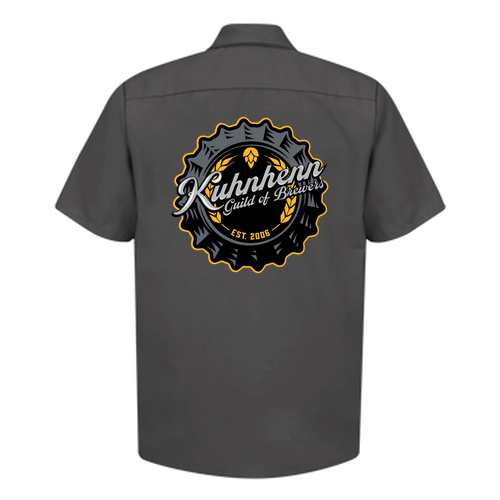 Red Kap Industrial Short Sleeve Work Shirt -- Charcoal