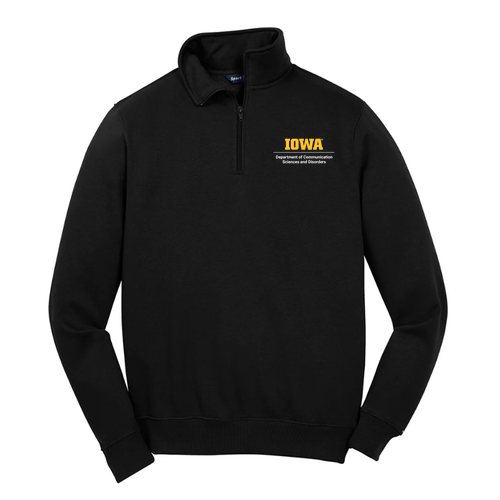 Embroidered Sport Tek Quarter Zip Sweatshirt -- Black