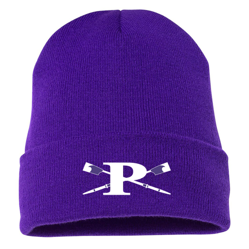 Knit Hat with Cuff -- Purple