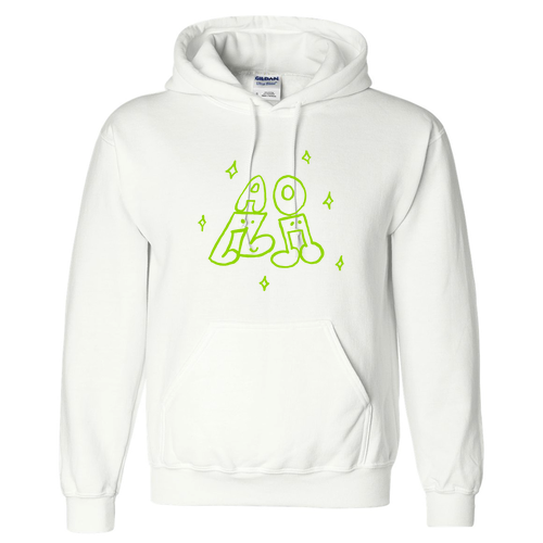 Dryblend Adult Hooded Sweatshirt -- White