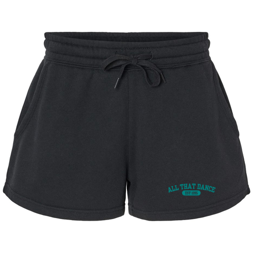 Independent Trading Co. Women's lightweight California Wave Wash Sweatshorts -- Black