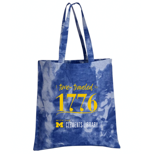 Q-Tees Tie-Dyed Canvas Tote -- Cloudy Blue