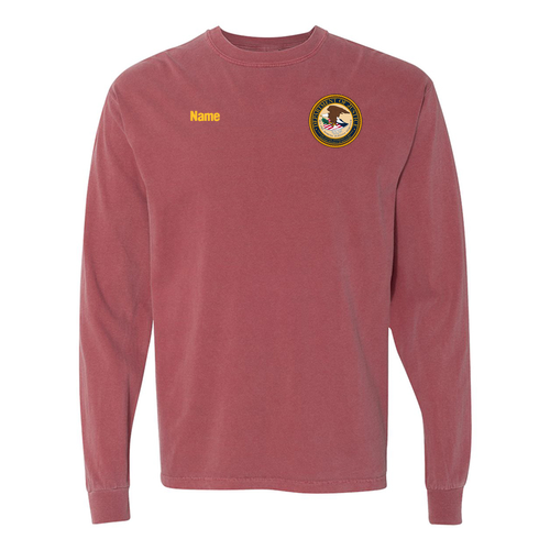 Comfort Colors Unisex Garment-Dyed Heavyweight Long Sleeve T-Shirt -- Brick