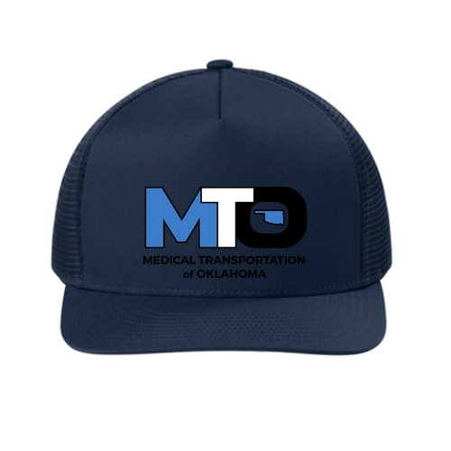 Sport-Tek Stretch-Tek 5-Panel Trucker Cap -- True Navy / True Navy