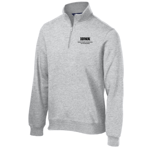 Embroidered Sport Tek Quarter Zip Sweatshirt -- Athletic Heather