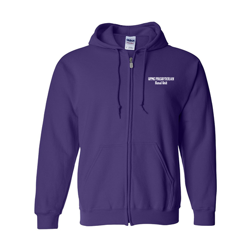 Full Zip Hooded Sweatshirt -- Purple