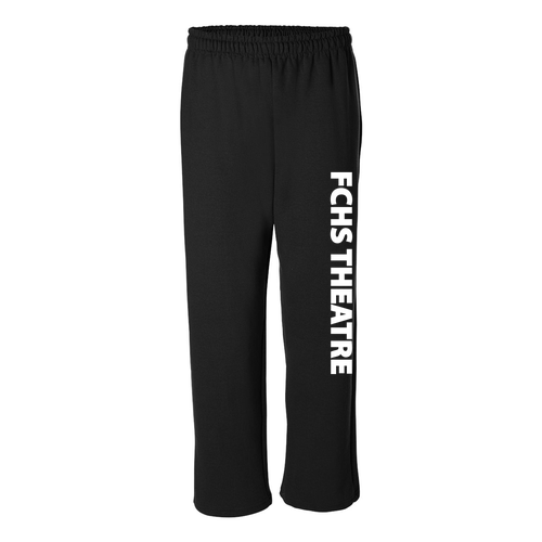 Gildan Heavy Blend Open Bottom Sweatpants -- Black
