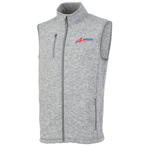 Charles River Pacific Heathered Vest -- Light Grey Heather, AES