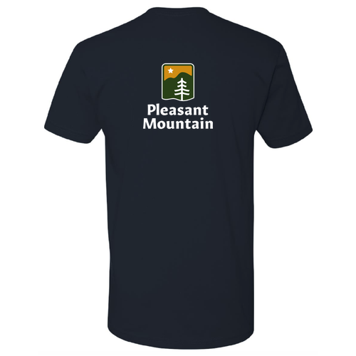 Pleasant Mountain Logo 2 Full color -- Short Sleeve Midnight Navy