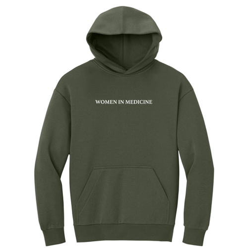 Embroidered Women In Medicine District District V.I.T. Heavyweight Fleece Hoodie -- Olive