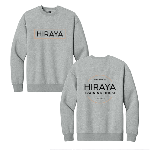 [HIDE] Hiraya Classic Logo Crewneck Sweatshirt-- Light Heather Grey