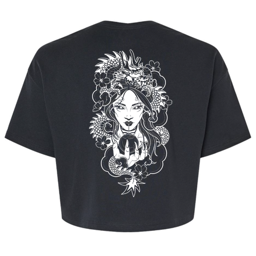 Bella+Canvas Womens Jersey Cropped Tee -- Black
