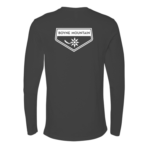 Boyne Mountain Logo 2 White Ink -- Long Sleeve Heavy Metal