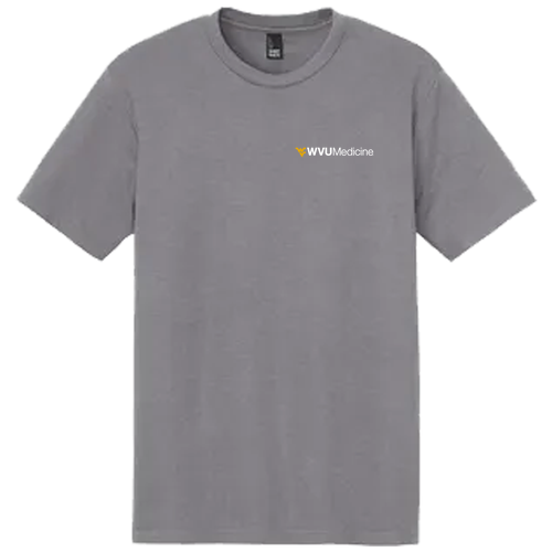 Screen Printed District Made Mens Perfect Tri Crew Tee -- Storm Cloud