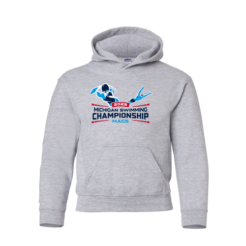 Youth Gildan Heavy Blend Hooded Sweatshirt -- Sport Grey