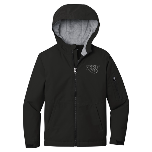 Sport-Tek Youth Waterproof Insulated Jacket -- Black