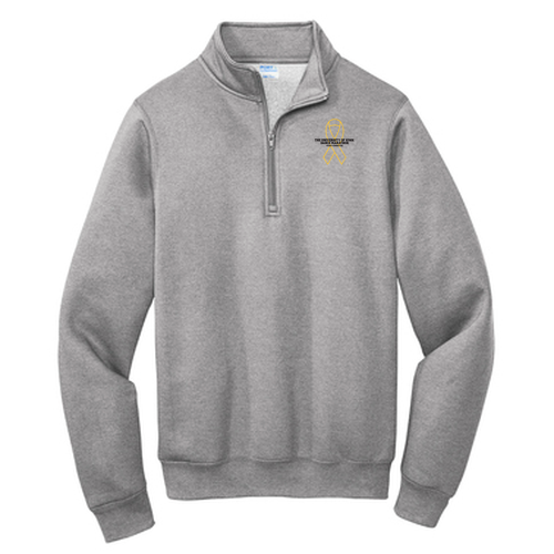 Port and Company Core Fleece Quarter-Zip Pullover Sweatshirt -- Athletic Heather
