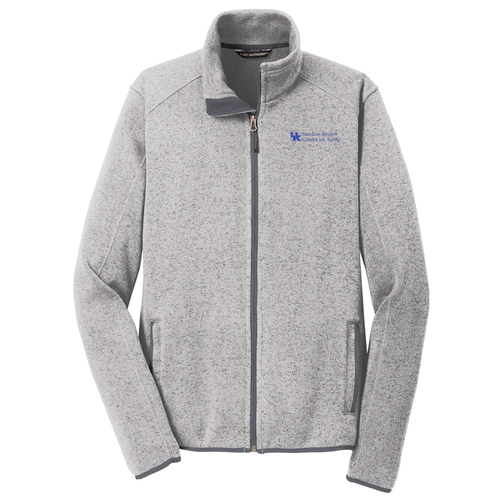 Port Authority Sweater Fleece Jacket -- Grey Heather