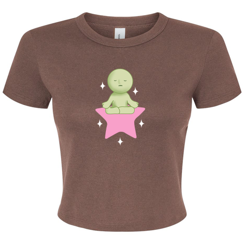 BELLA+CANVAS Women’s Micro Rib Baby Tee -- Solid Cocoa Blend
