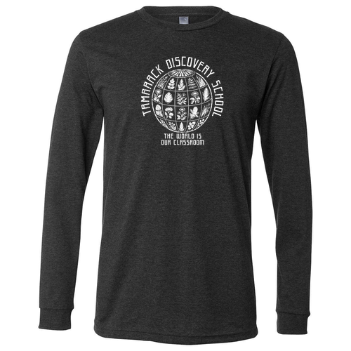 Bella+Canvas Unisex Heather Cvc Long Sleeve Tee- Heathers -- Dark Grey Heather