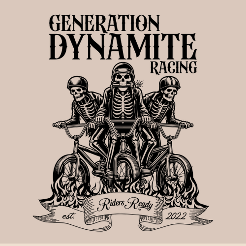 Gildan Heavy Blend Skeleton Riders Ready Hooded Sweatshirt -- Sand