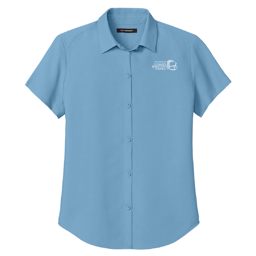 Port Authority Women’s Short Sleeve UV Dockside Shirt -- Carolina Blue