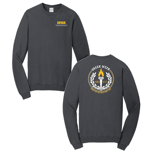 Port & Company Pigment Dyed Crewneck Sweatshirt -- Coal