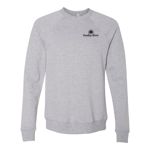 Sunday River Logo 2 Black Ink -- Crewneck Sweatshirt Athletic Heather