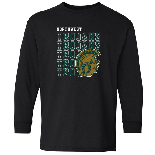 Gildan Youth Heavy Cotton Longsleeve -- Black