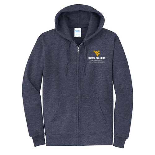 Port and Company Classic Full Zip Hooded Sweatshirt -- Heather Navy
