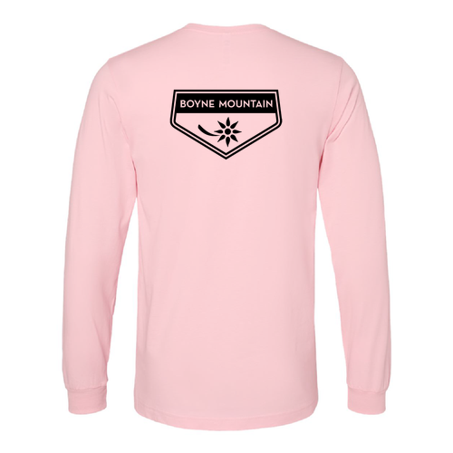 Boyne Mountain Logo 2 Black Ink -- Long Sleeve Pink