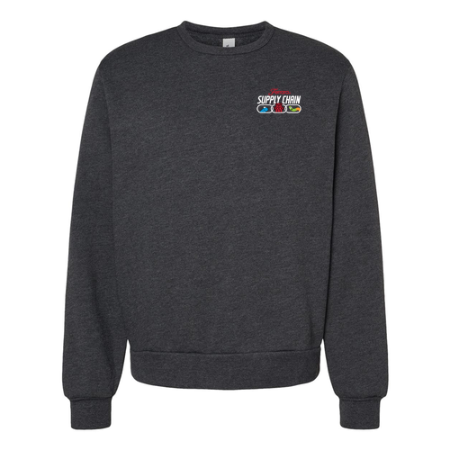 Bella+Canvas Sponge Fleece Classic Crewneck Sweatshirt -- Dark Grey Heather