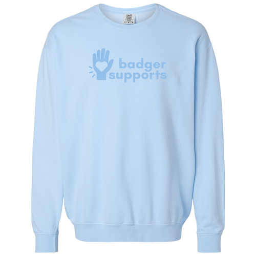 Comfort Colors Unisex Garment-Dyed Lightweight Fleece Crewneck Sweatshirt -- Hydrangea