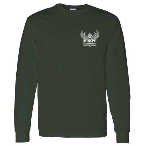 Gildan Heavy Cotton Longsleeve Basic T-Shirt -- Forest Green