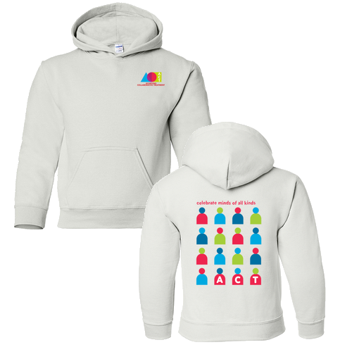 Gildan Heavy Blend Youth Hooded Sweatshirt -- White