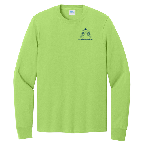Port and Company Long Sleeve T Shirt -- Lime